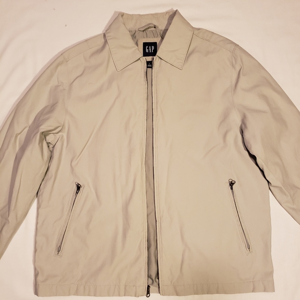 Gap Casual Collared Beige Jacket RN#54023 Large